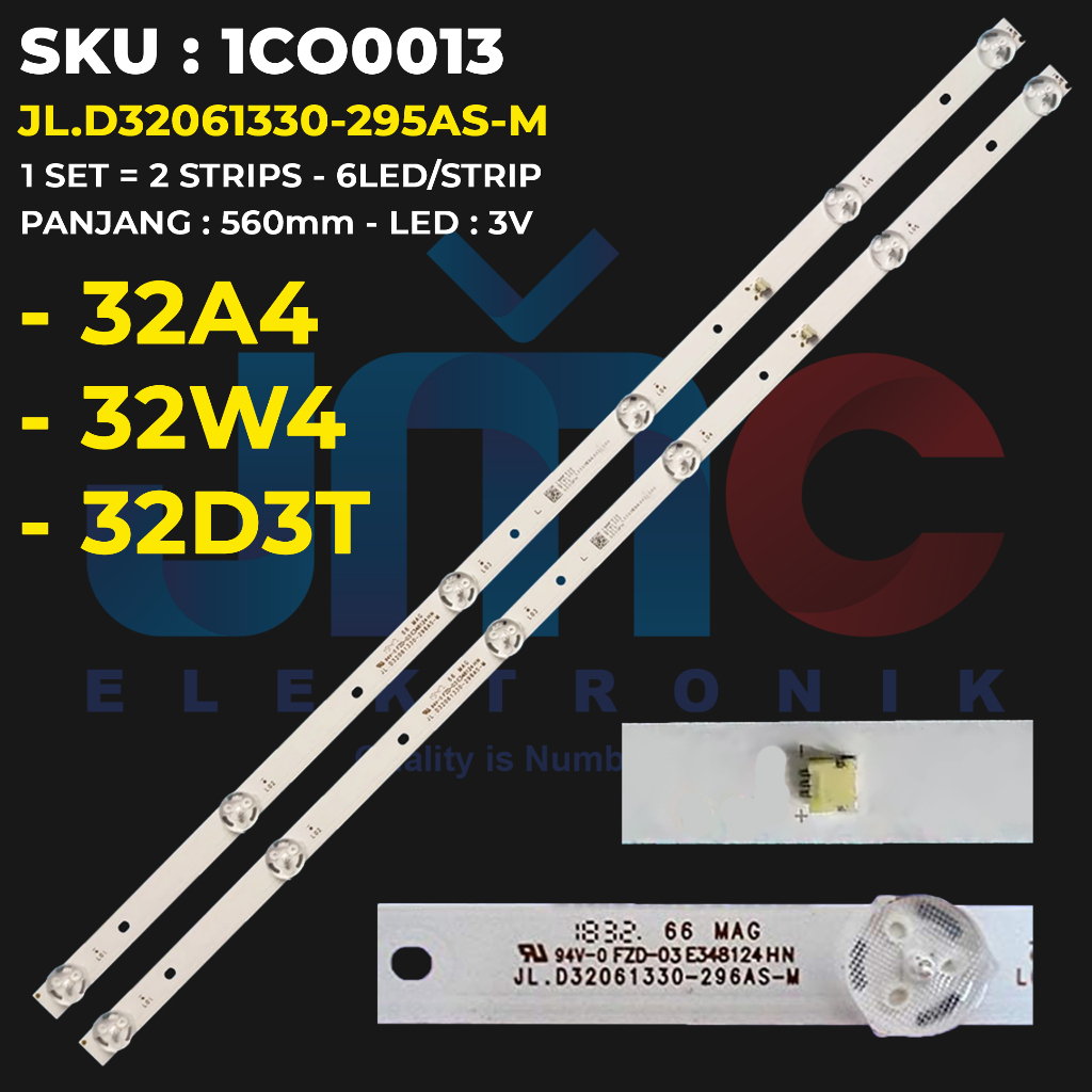 Backlight TV COOCAA 32 Inch 32A4 32W4 32D3T JL.D32061330-296AS-M