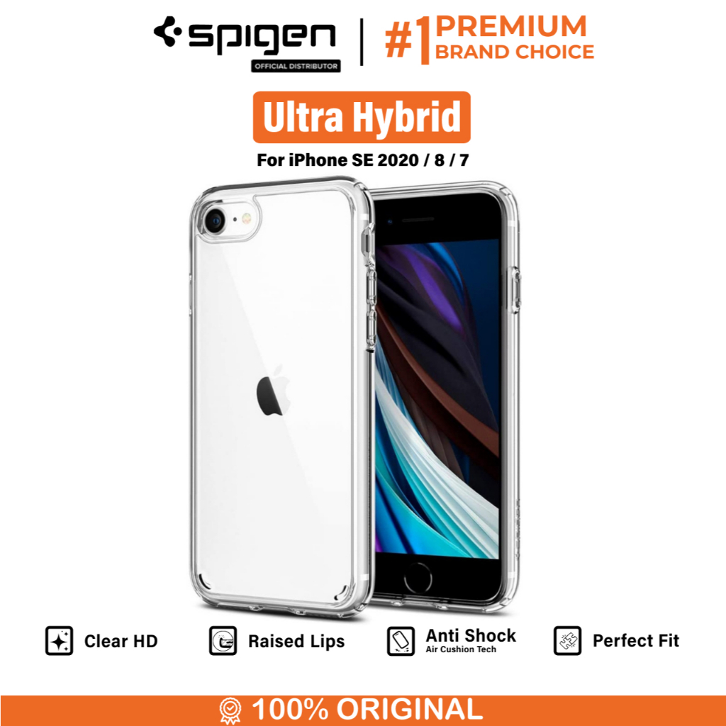 SPIGEN Case iPhone SE 2022/2020 8/7 Spigen Ultra Hybrid 2 Anti Crack Casing