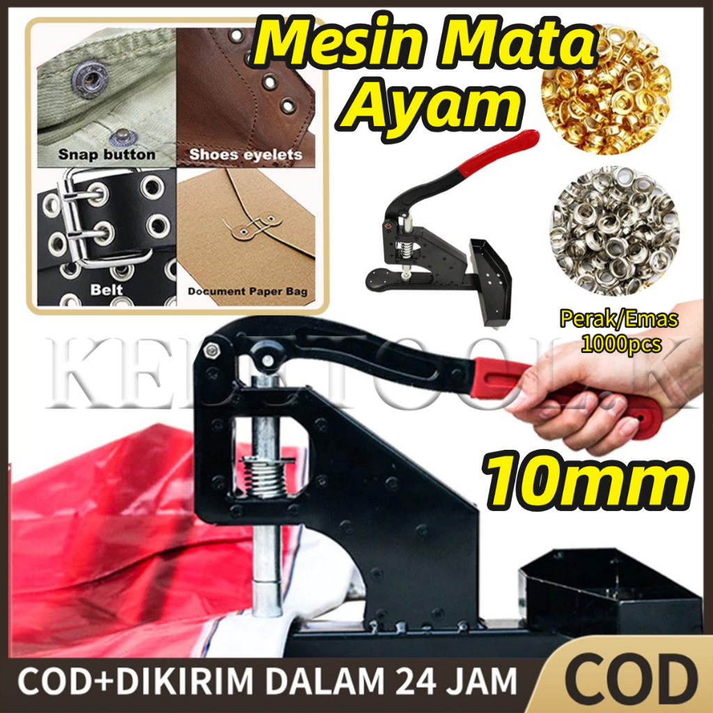 Banner 10mm  Mesin Mata Ayam  Eyelet Alat Press Hand Otomatis  Alat Mesin Press Mata Ayam Eyelet  Me