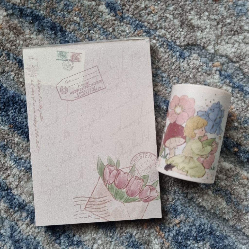 

[Pre-Loved] Memopad + Washi Tape Wonderful Fairy Aesthetic Garden