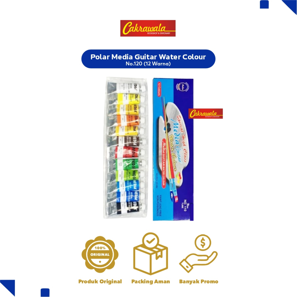 

Cat Air POLAR Guitar Water Colour 12 Warna – Cat Lukis Anak Sekolah / Watercolor Set