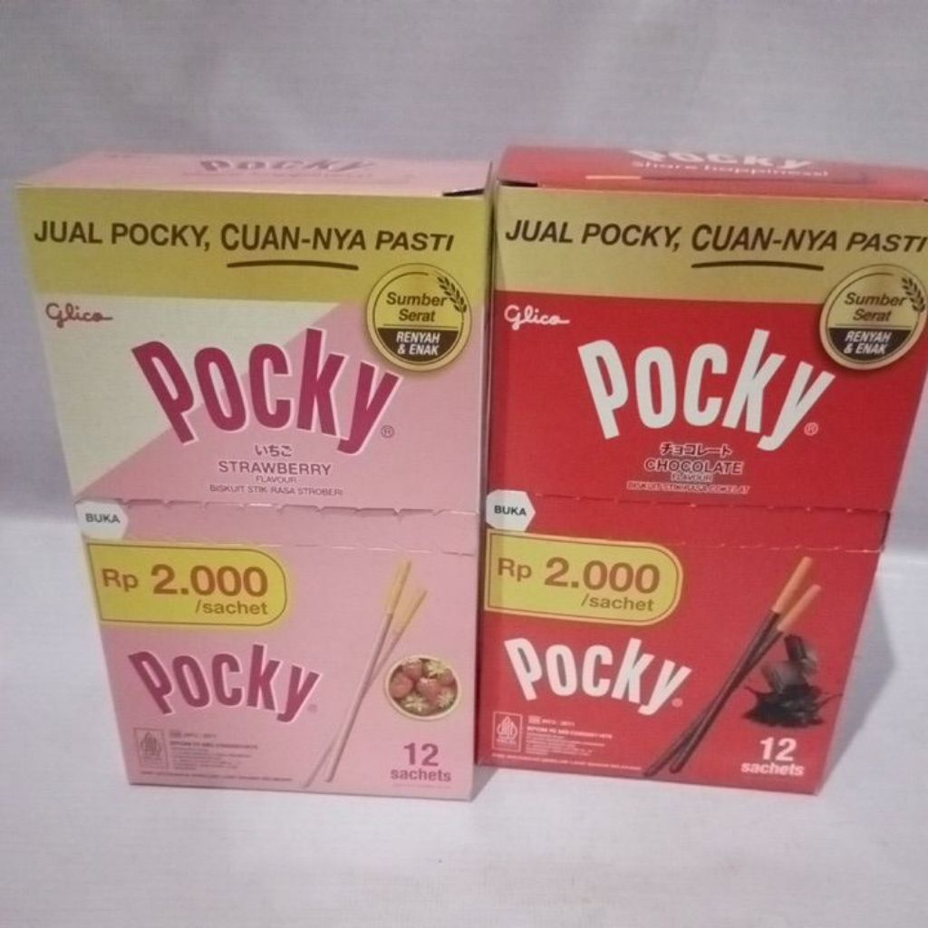 

Pocky Single Isi 12 Sachet Rasa Coklat Dan Strawberry