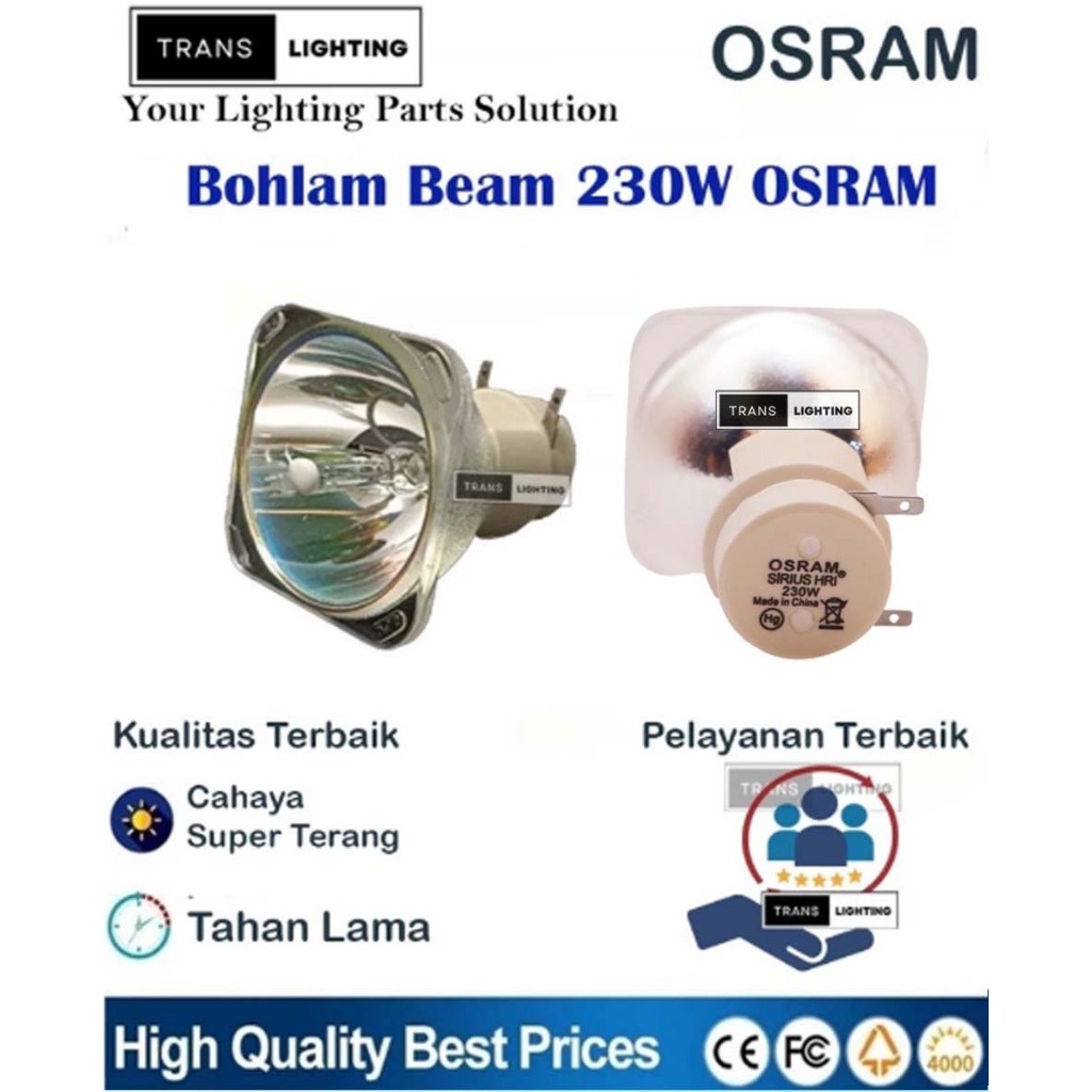 Lampu bohlam beam 230 watt 7r Osram Original Kualitas Bagus