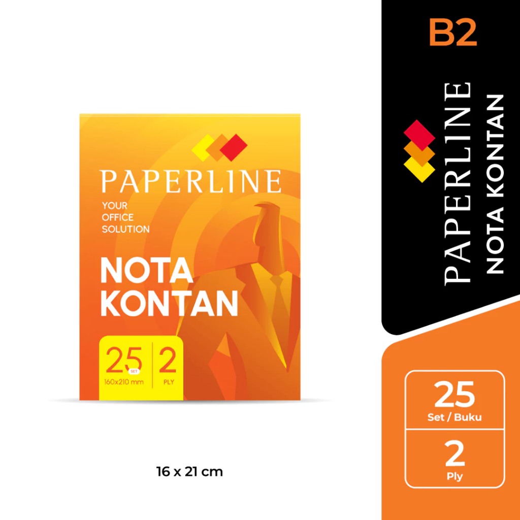 

Paperline Nota Kontan B2 2 Ply NCR Kertas Putih Tebal Buku Nota Penjualan - 1 Nota/Buku