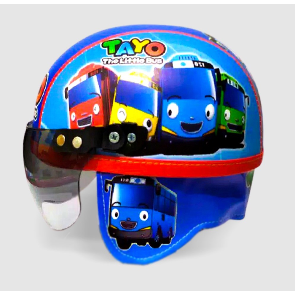 Helm Anak Lucu Karakater Usia 1 2 3 4 Tahun Tayo Upin ipin Kuromi Labubu