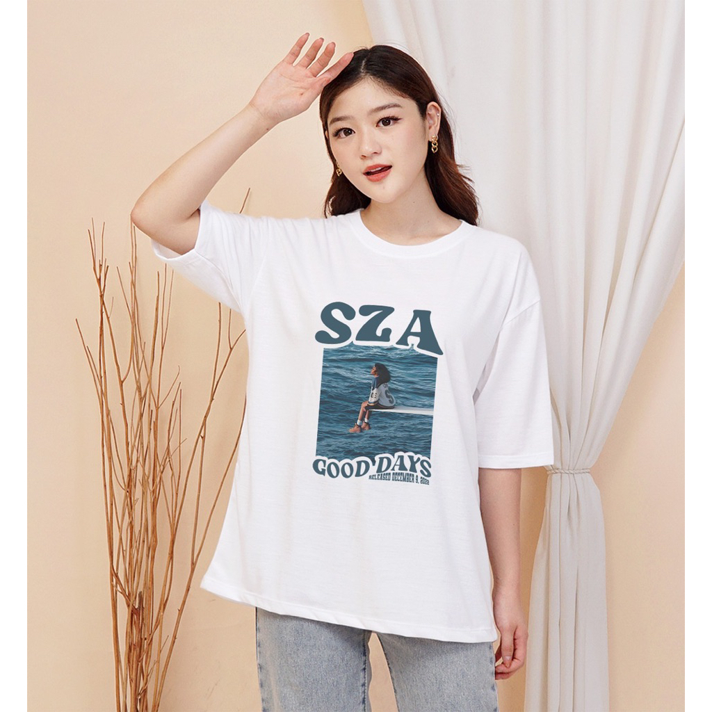 Bisa Cod kaos distro lengan pendek motif SZA/ kaos wanita kekinian lengan pendek/ kaos distro terpop