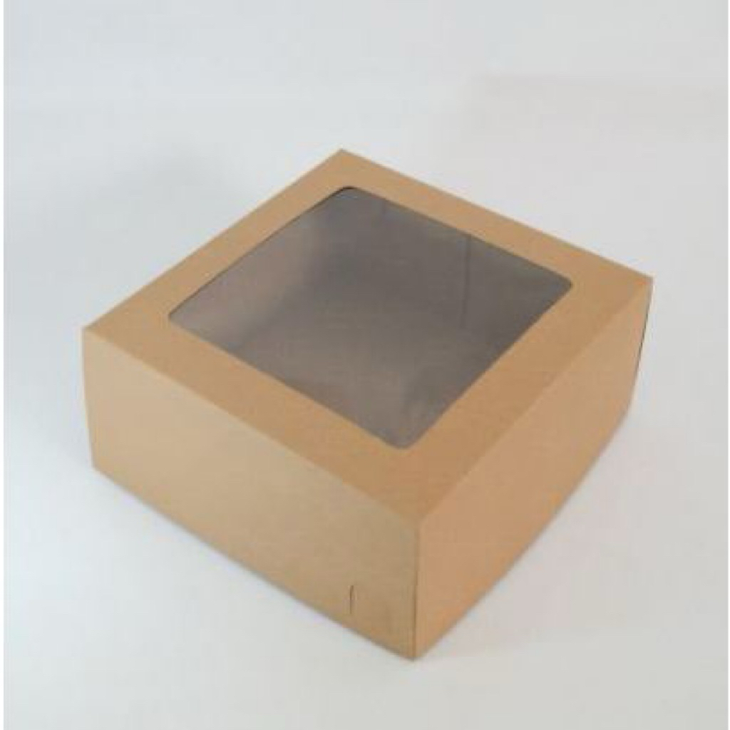 

Dus Donat Uk 10x10x5 Kraft Window Laminasi / Dus Dimsum 10x10x5 / Dus Box Kotak Polos