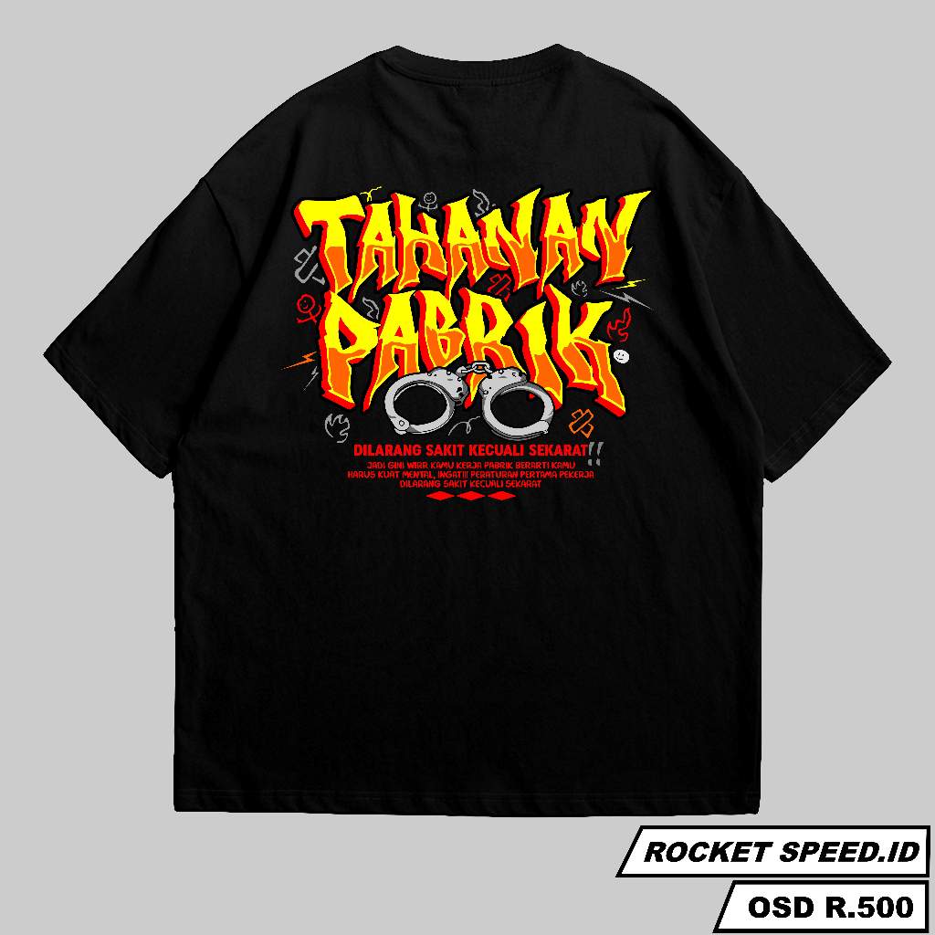 Kaos TAHANAN PABRIK Kaos Kata-Kata Kaos BAJU Distro katun combed 30s R.500