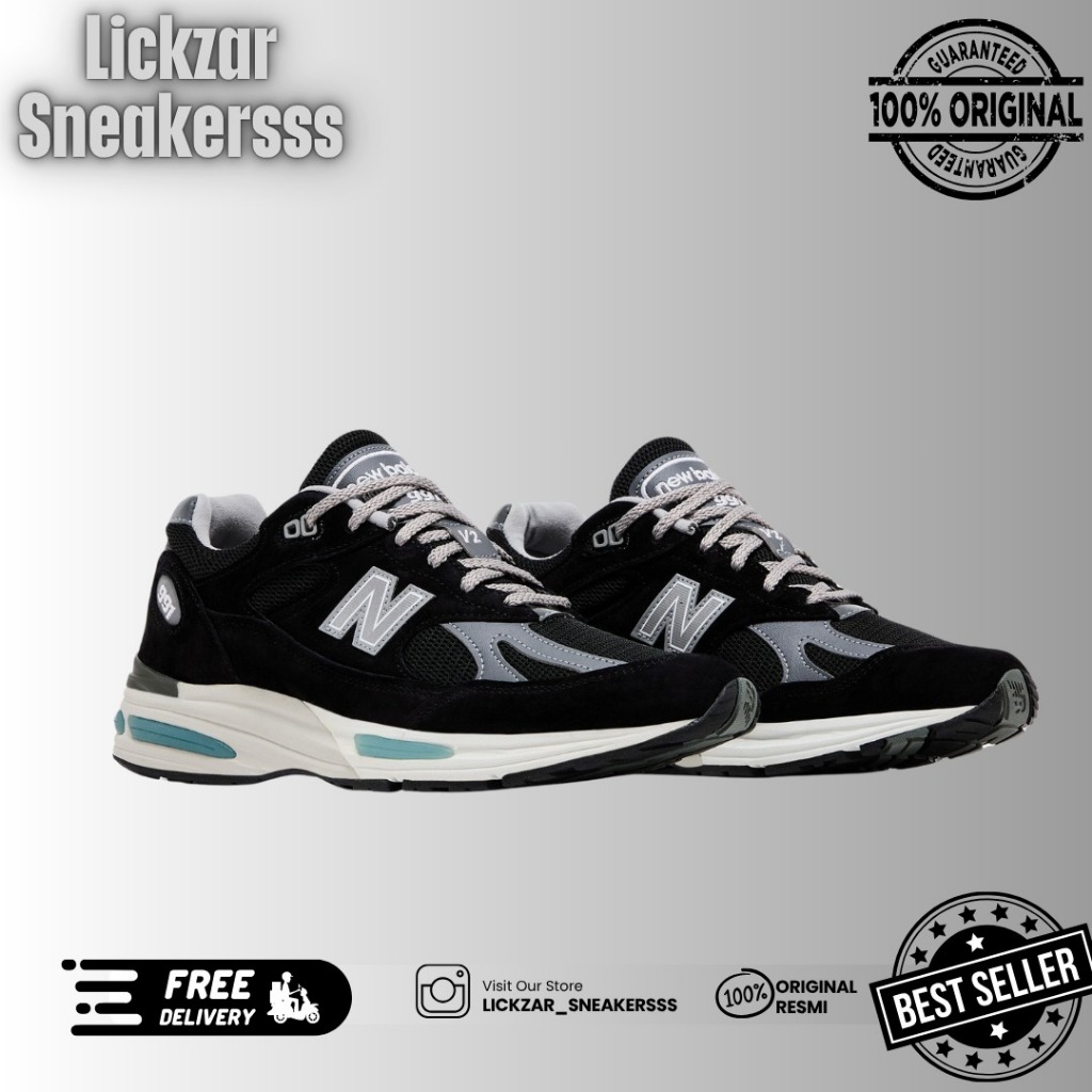 NEW BALANCE 991 V2 BLACK ORIGINAL RESMI PT MAP