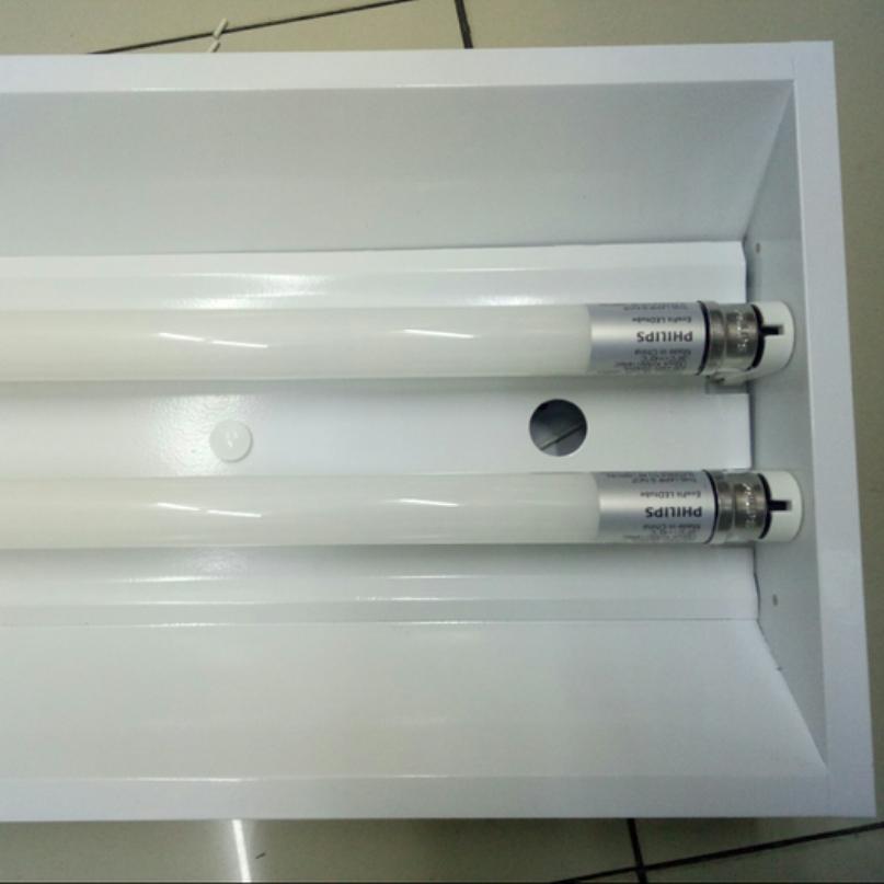 KAP lampu TKI 2X36 120CM SET LED PHILIPS 2X18 WATT / SET LED INLITE 2X18 W PUTIH