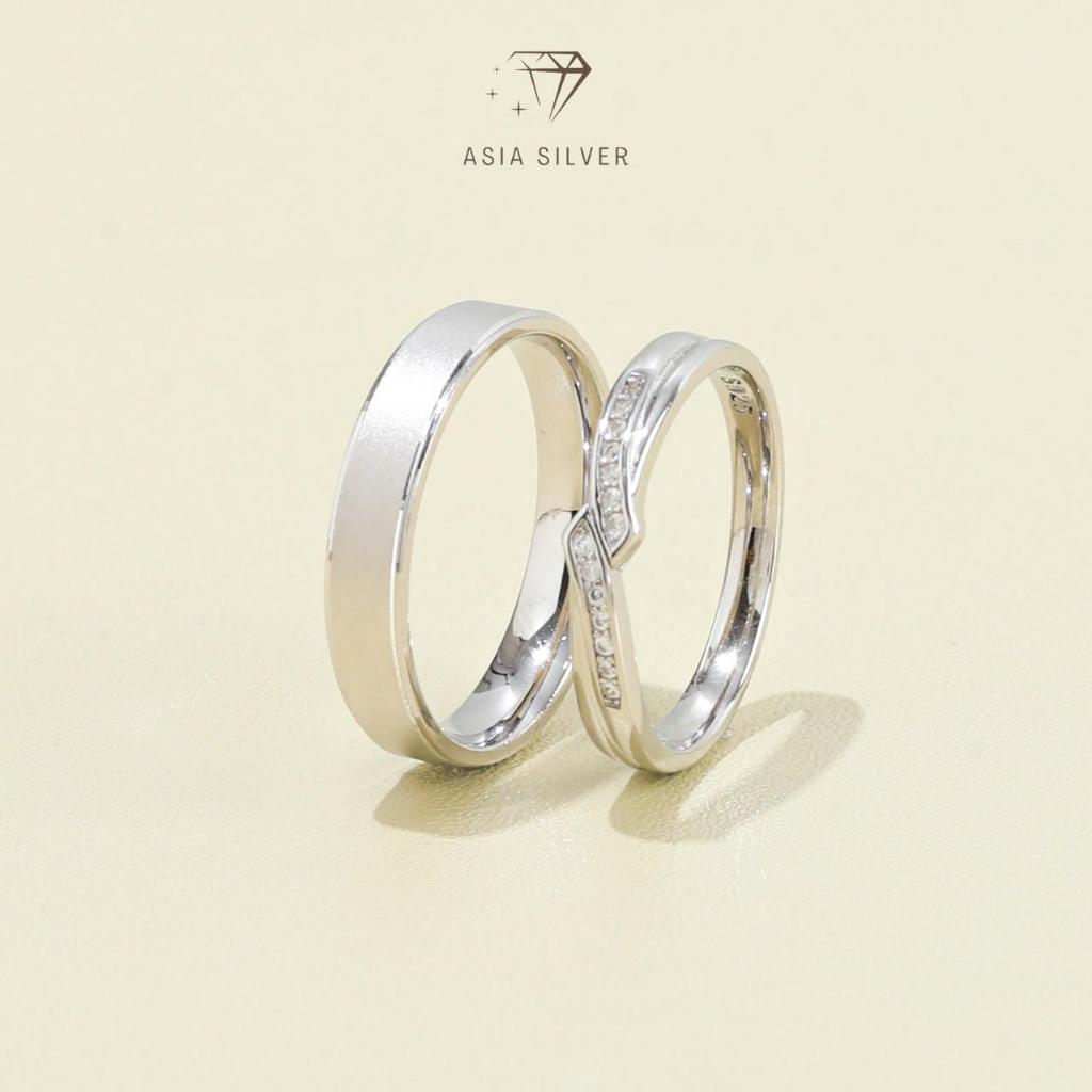 Cincin Couple Perak Silver 925 Tunangan Nikah Kawin Wedding Ring | Cincin Wanita / Pria Perak Silver