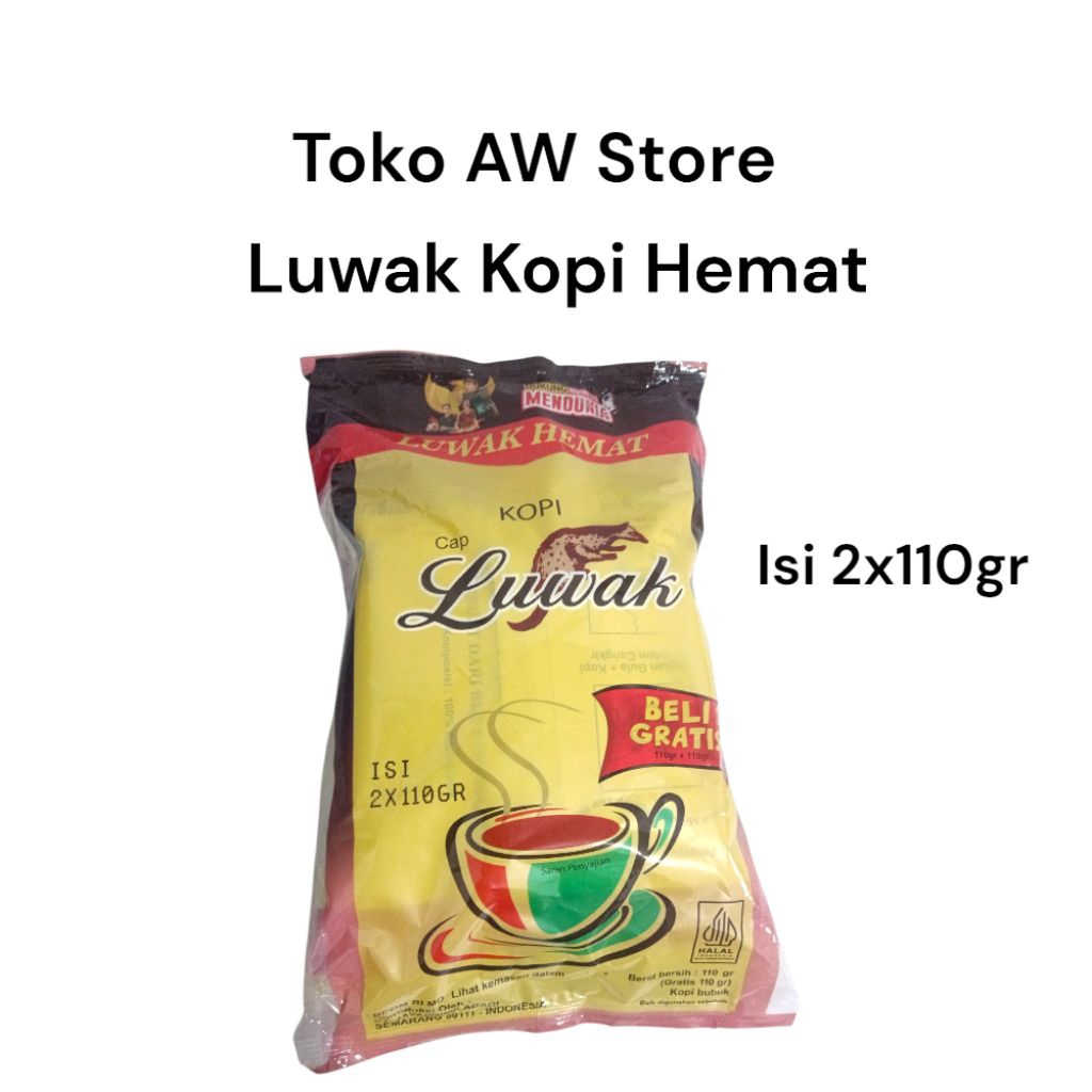 

Luwak Kopi Super Hemat isi 2x110 gram