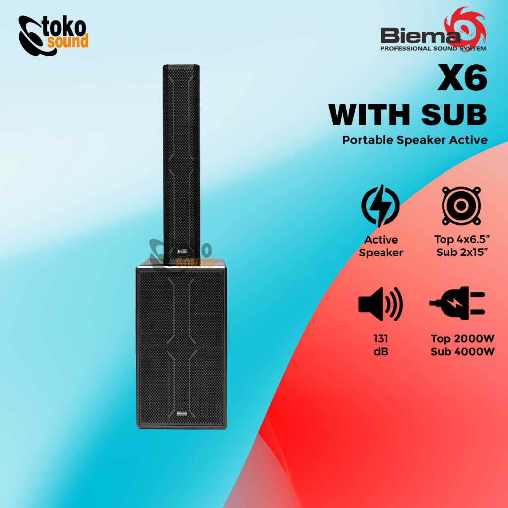 Biema X-6 X6 With SUB - Portable Acticve Speaker