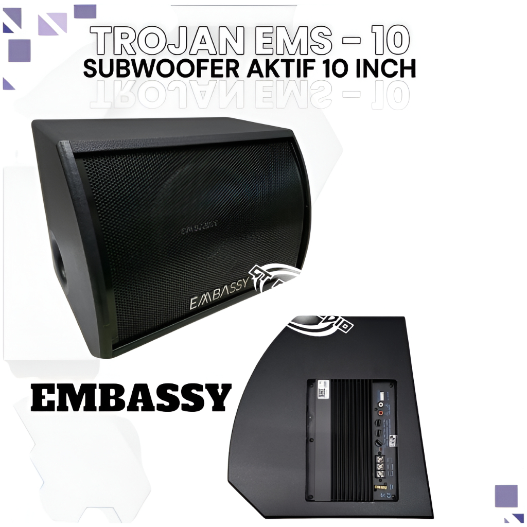 SUBWOOFER AKTIF 10 inch Embassy Trojan EMS-10 PREMIER