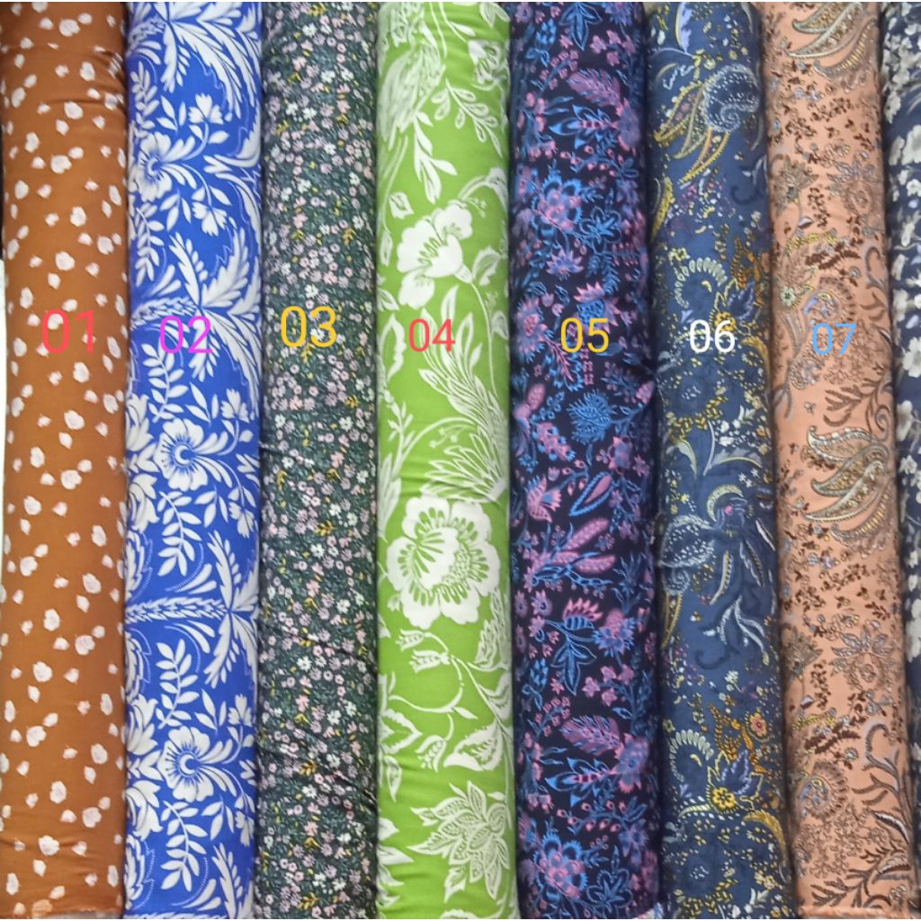 NEW KAIN RAYON TWILL PREMIUM IMPORT MOTIF BUNGA BUNGA