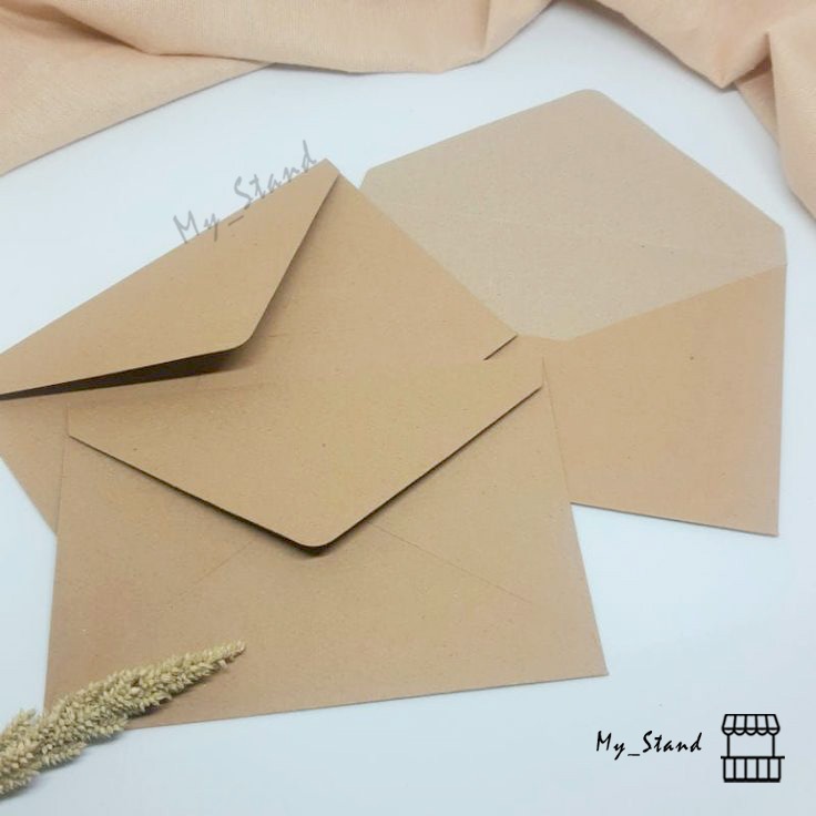 

Amplop Coklat Polos Bahan Kraft Rustic Vintage Klasik Keepsake undangan