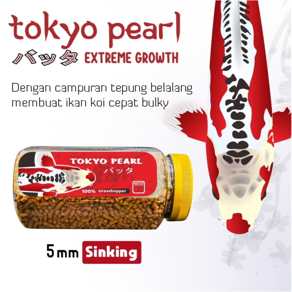 Pakan Ikan Mas Koki & Koi Tokyo Pearl Extreme Protein Untuk Koi dan Mas Koki