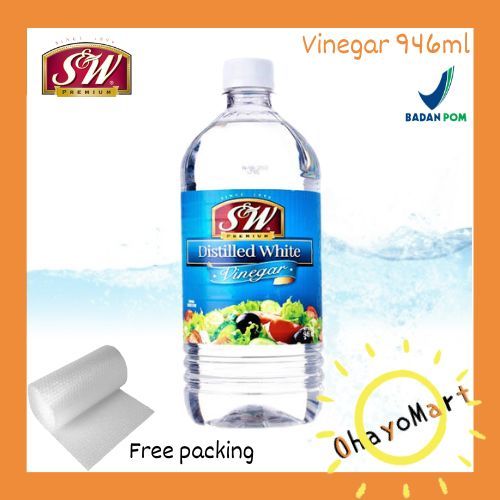 

S&W Distilled white vinegar 946ml / SW cuka putih botol besar 946ml