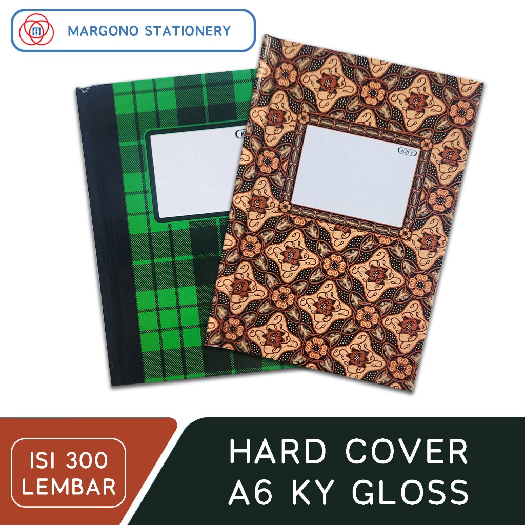 

KY Buku Hard Cover A6 Oktavo Motif Checker Batik / Mini Agenda - 300 Lembar