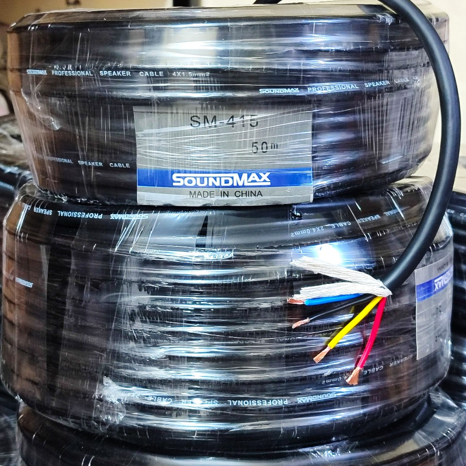 Kabel Audio Speaker 4x1.5 Soundmax Kabel isi 4 listrik Serabut Meteran