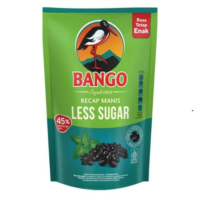

kecap manis bango light less sugar pouch 520