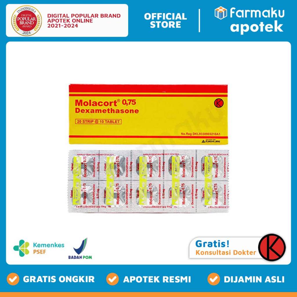 Molacort 0.75Strip  10 tablet - HBK