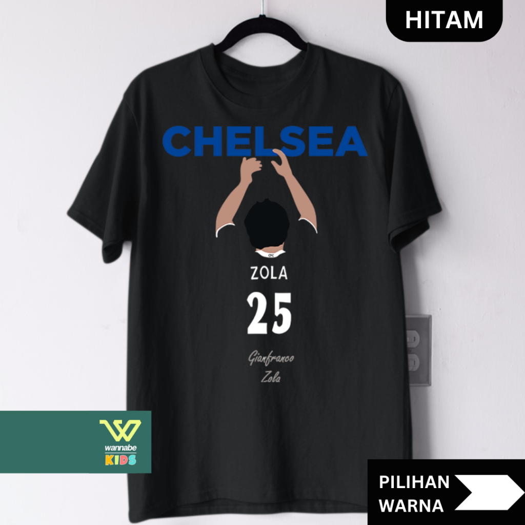 KAOS BOLA DABLUES  GIANFRANCO ZOLA SIZE S - 7XL KAOS BIGSIZE JUMBO BIG SIZE & KAOS BOLA ANAK  2 - 13