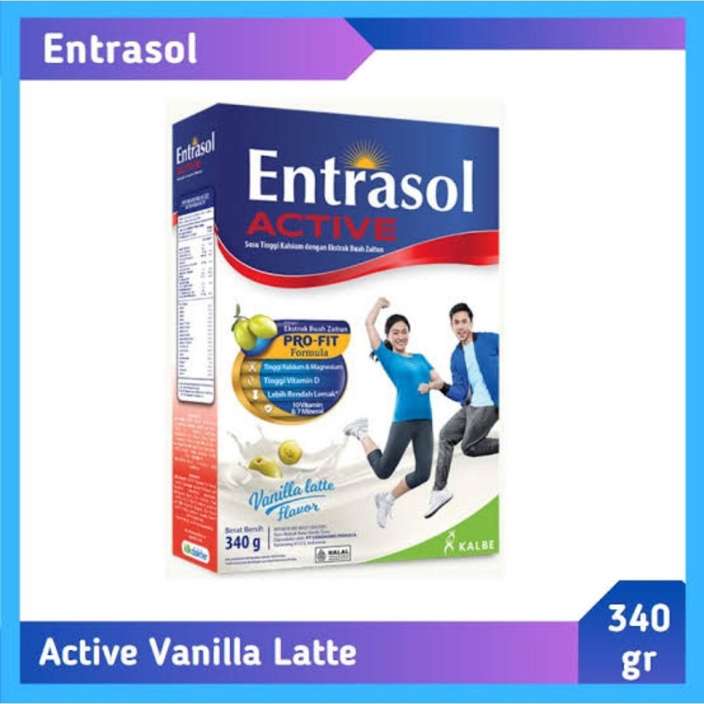 

Entrasol Active 340 gr Susu Tinggi Kalsium Rasa Vanila Latte