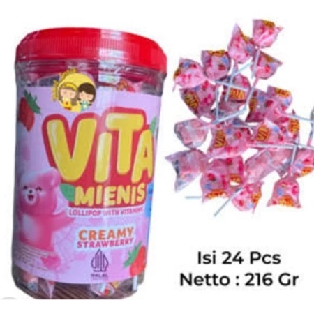 

( JAR ) Yupi Vita Mienis Lollipop @216Gr - Permen Yupi