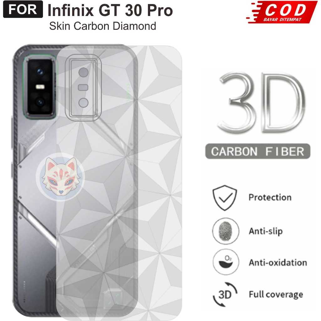 Skin Carbon infinix GT 30 Pro / Infinix GT 20 Pro  / Infinix GT 10 Pro Motif Diamond Garskin Pelindu