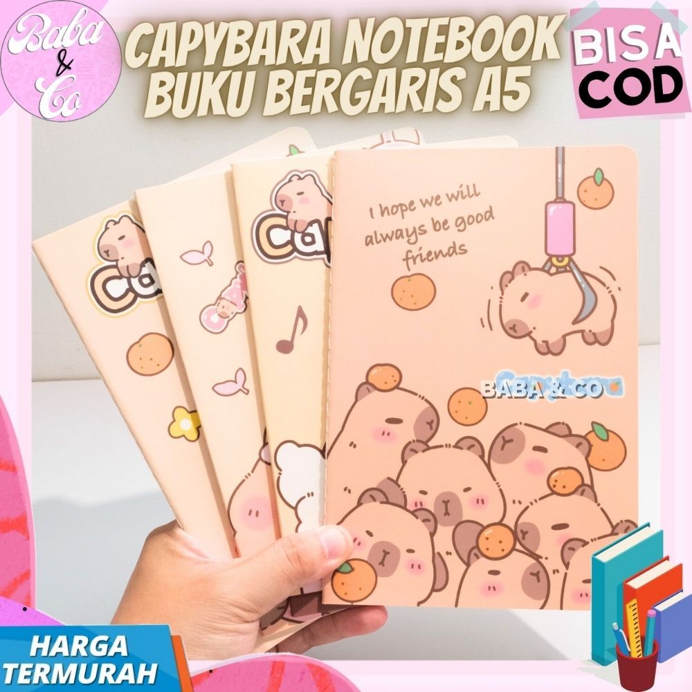 

BUKU TULIS A5 CAPYBARA LUCU UNIK MURAH NOTEBOOK A5 BUKU TULIS ANAK CAPYBARA KAPIBARA UNIK IMUT BUKU A5 CAPYBARA BUKU BERGARIS CAPYBARA A5