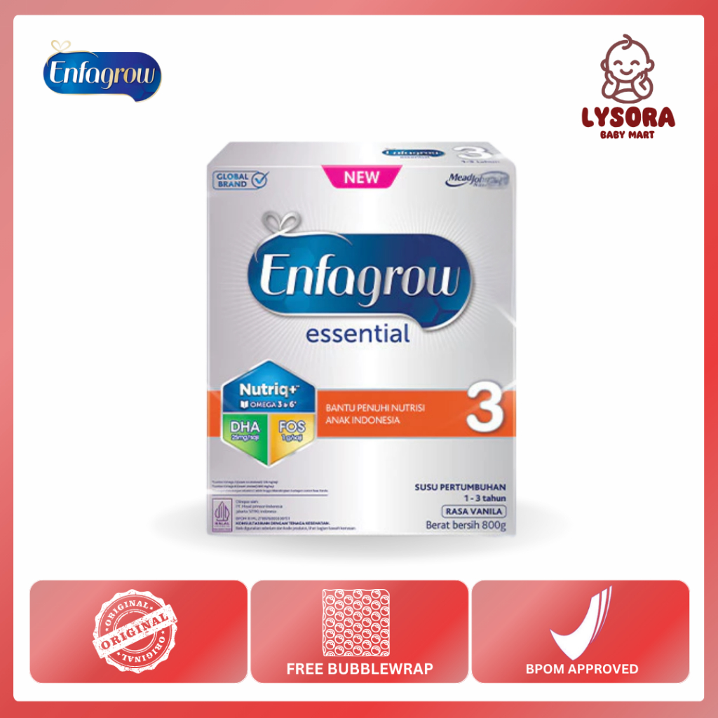 

Enfagrow Essential 3 Susu Formula Anak 1 - 3 Tahun 1800 Gr