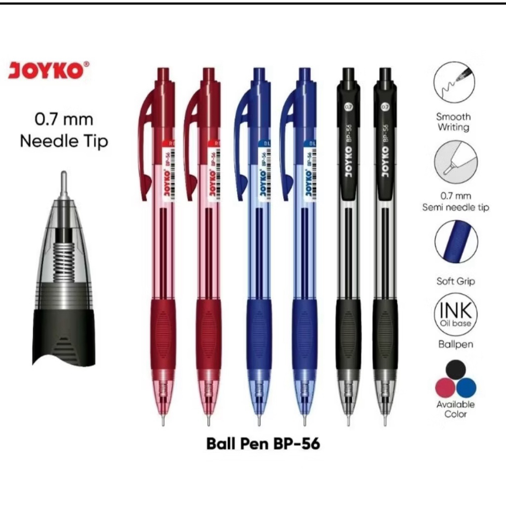 

Pulpen Joyko BP-56 (1pak) 0,7mm