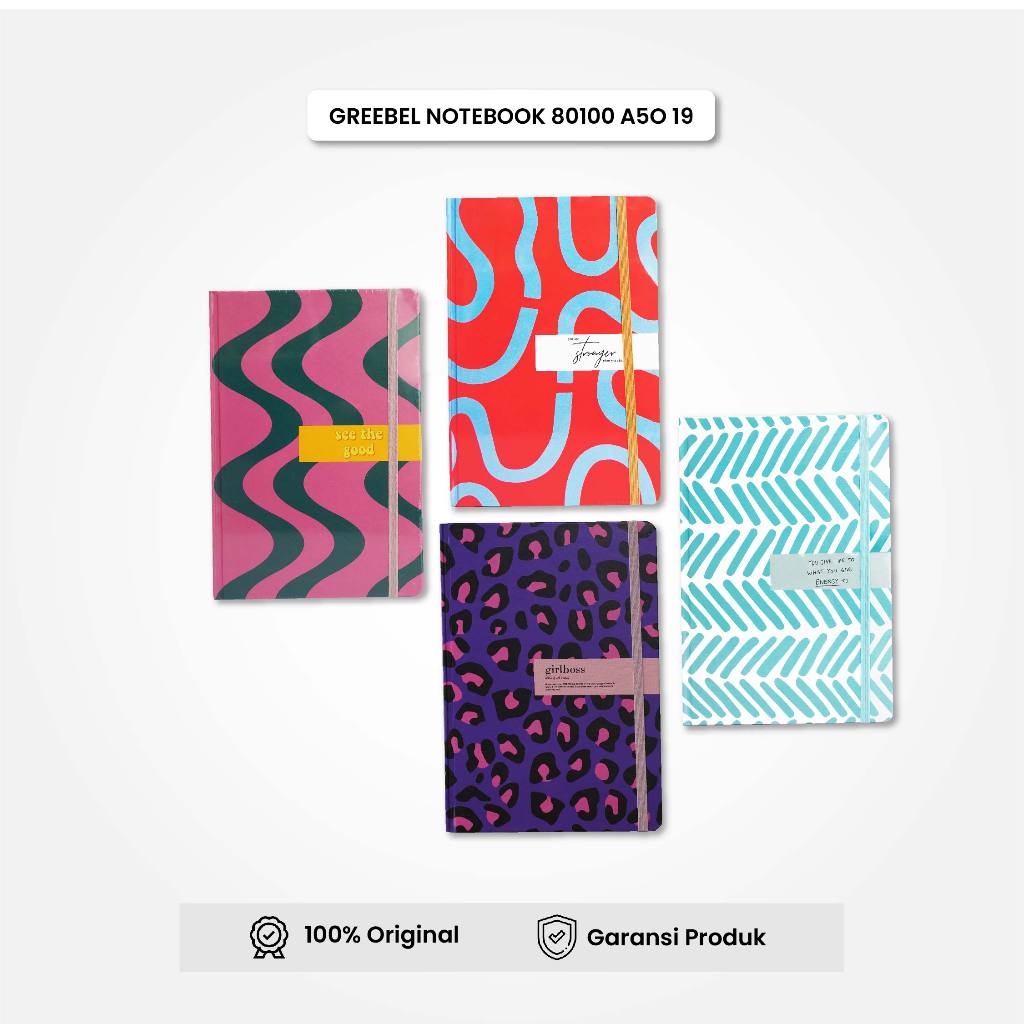 

GREEBEL NoteBook Buku Diary Aesthetic / NoteBook 80100 A50 19 / Buku Note Binder 100 Halaman / Buku Tulis Lucu Pastel /