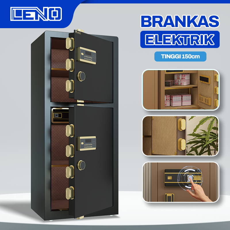 Brankas Uang dan Emas Brankas Besar Elektrik Brankas Dokumen Password dan Sidikjari Full Besi