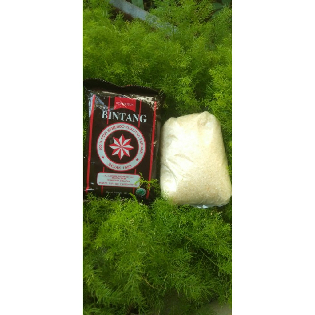 

Kopi Bubuk Cap Bintang Asli Semendo Kemasan 50 Gram Plus Gula Curah Kemasan 250 Gram : Harga Pas Rp. 17.000