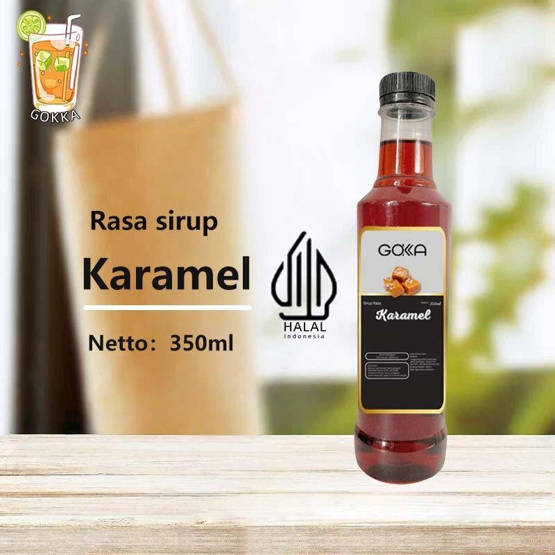 

GOKKA Syrup Karamel 350ml Halal Minuman Sirup Rasa Segar Sirup Karamel