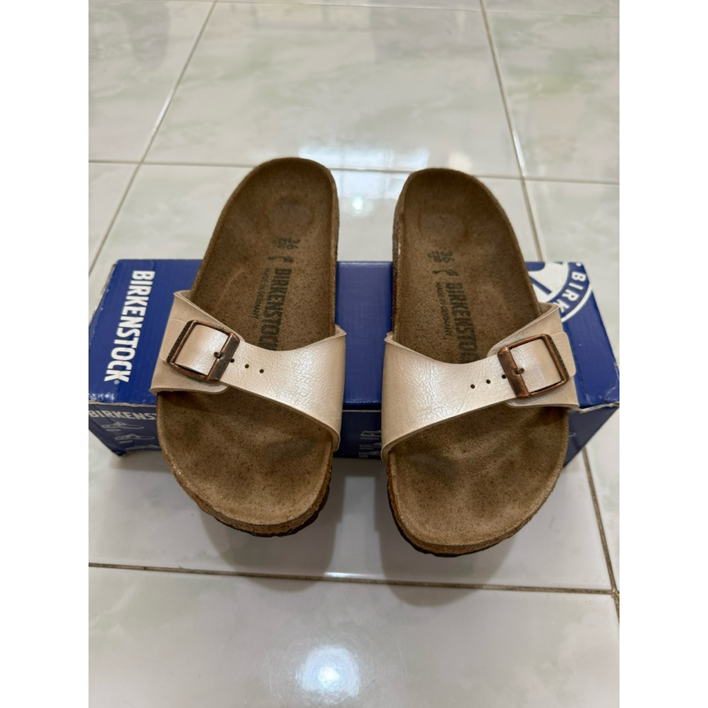 Sandal BIRKENSTOCK - Madrid Pearl White Birko-Flor Graceful (Narrow)