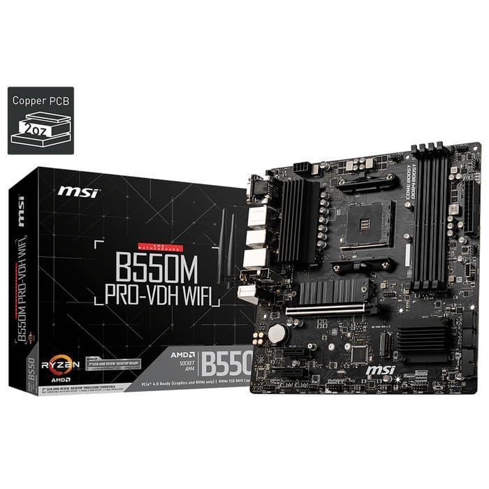 MOTHERBOARD MSI B550M PRO-VDH WIFI (SOCKET AM4)