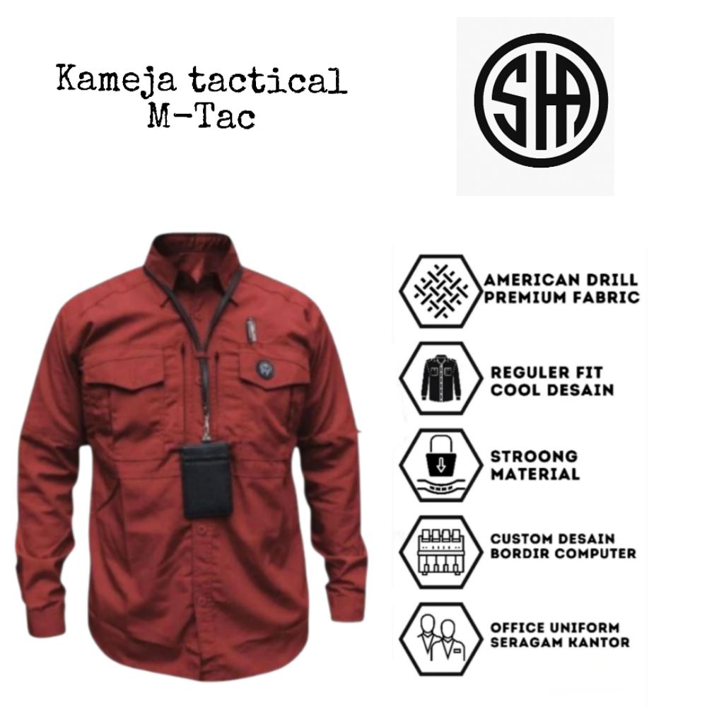 Kemeja tactical american drill lengan panjang PDH outdoor kualitas premium