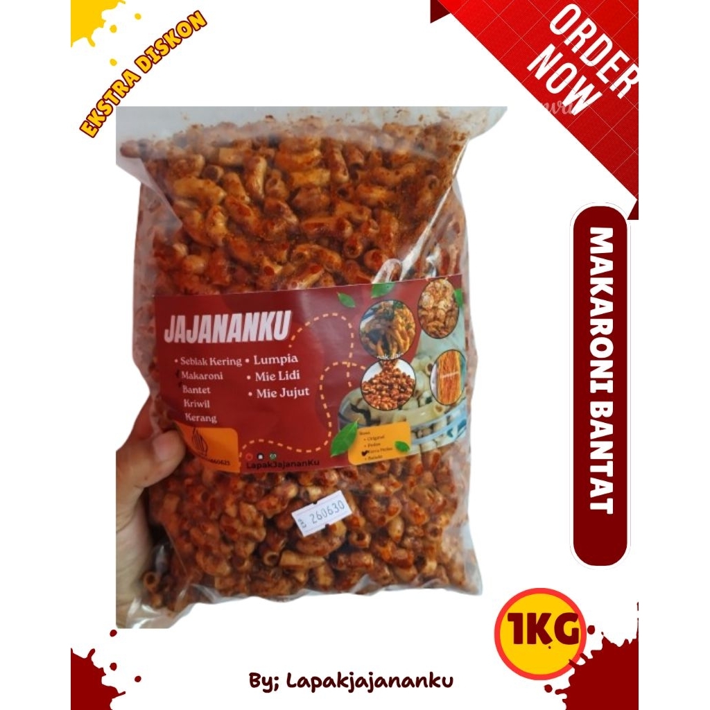 

Makaroni Bantet Pedas Gurih 1KG