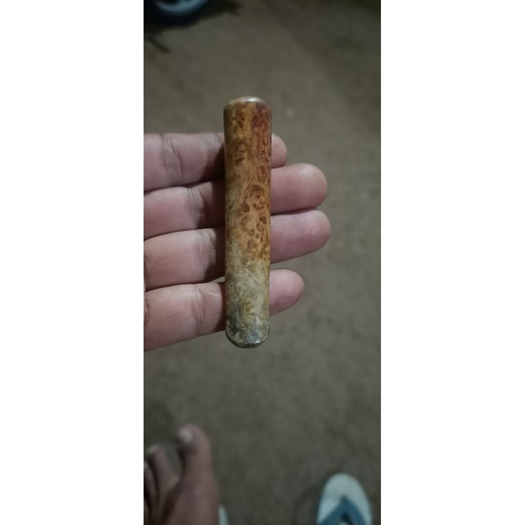 pipa kayu,amboyna,burl7cmmodel,lurus