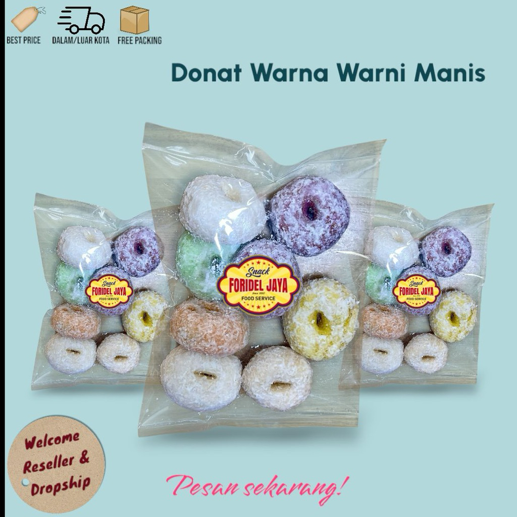 

Snack Kue Donat Warna Manis‼️