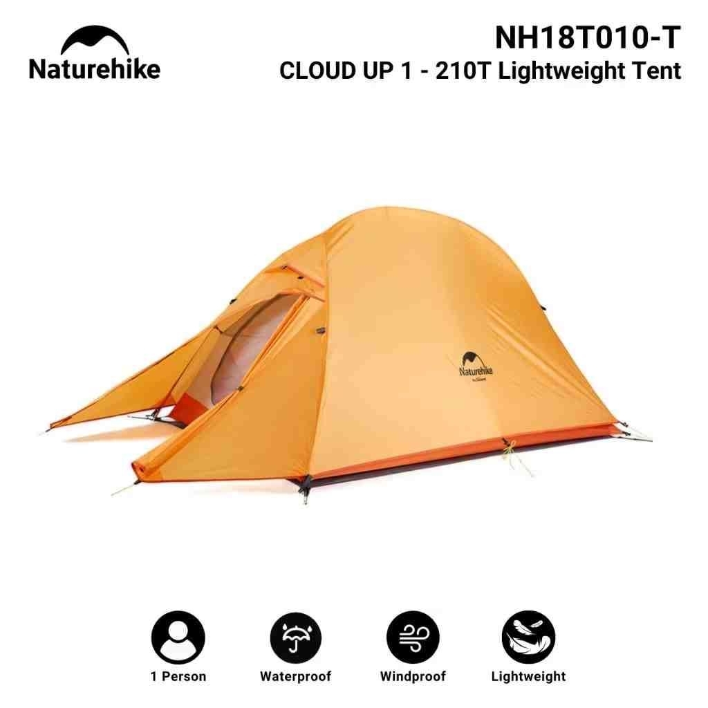 TENDA CAMPING CLOUD UP 1 210T UPGRADE VERSION NATUREHIKE NH18T010-T  ULTRALIGHT TENT CAMPING BERKEMA