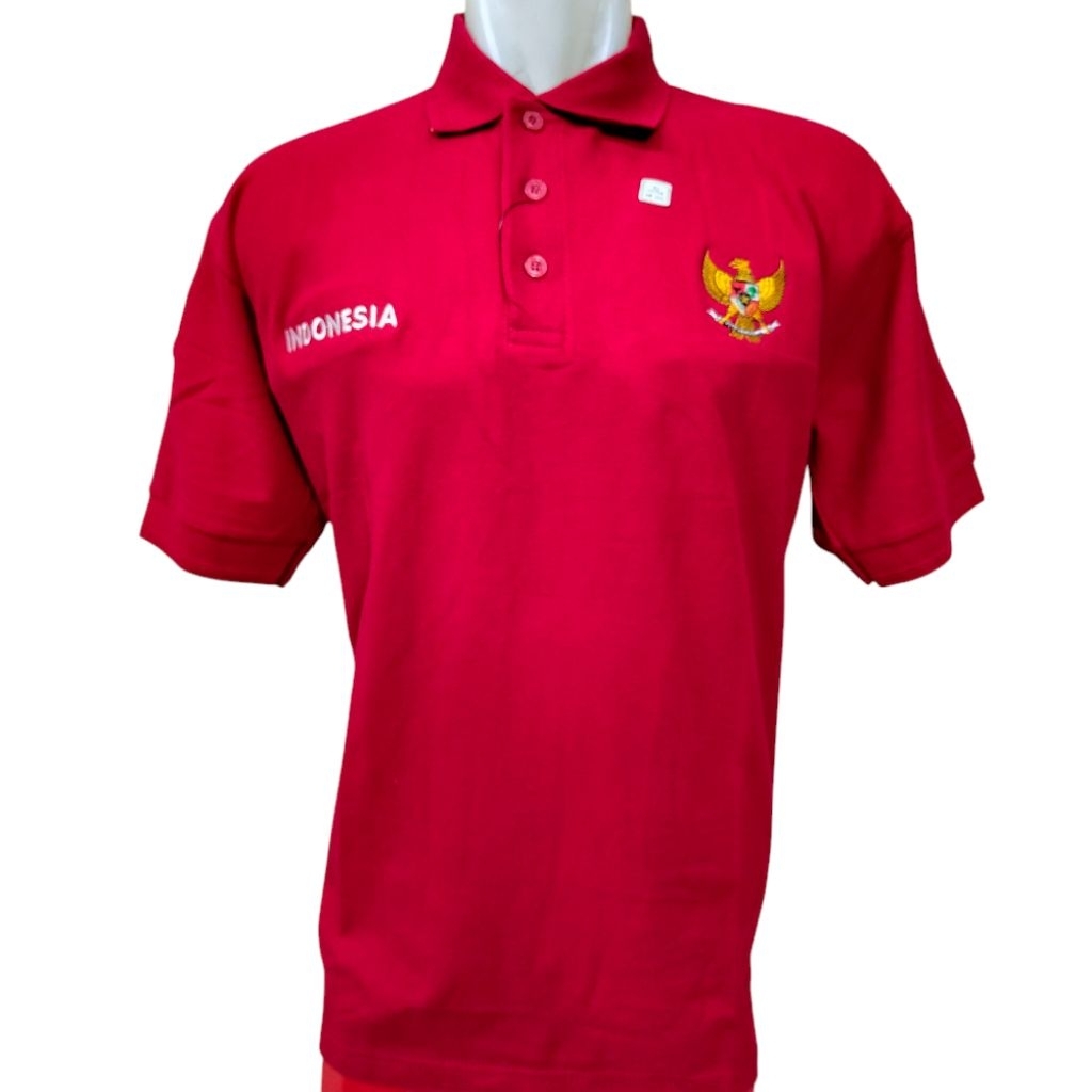 Baju kaos kerah model polo kaos Garuda Indonesia full Bordir