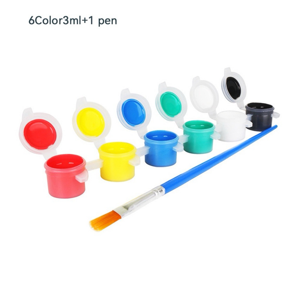 

Cat Plastik Renteng 6 Warna Dengan Kuas/Cat Akrilik 5 ml