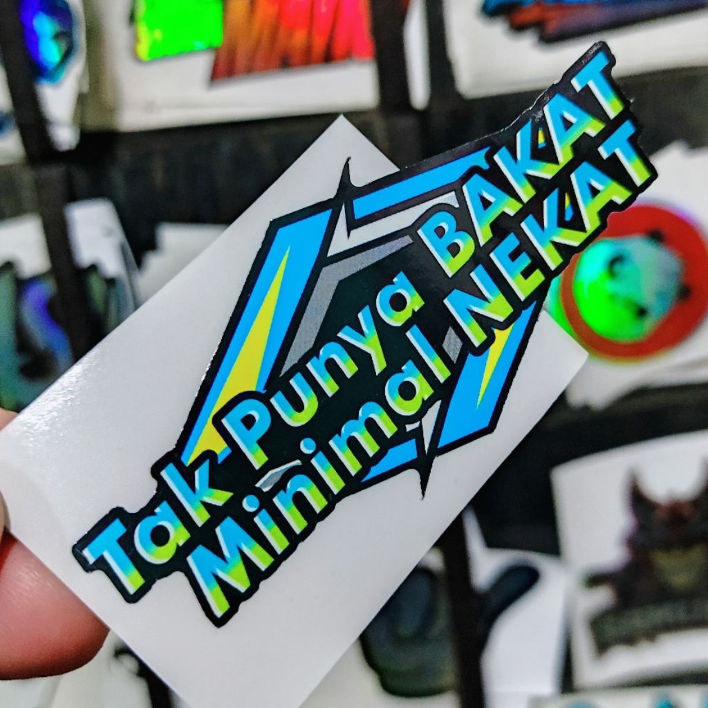 

stiker tak punya bakat minimal nekat