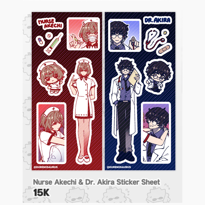 

Persona 5 ShuAke Nurse Akechi & Doctor Akira Sticker Sheet Series