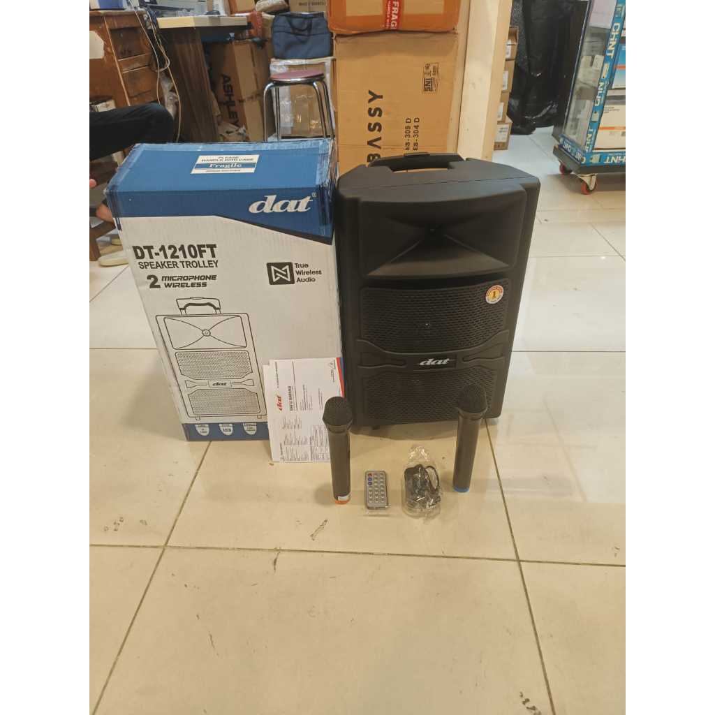 Speaker Aktif 12Inch Bluetooth Portable DAT1210FT Original Garansi