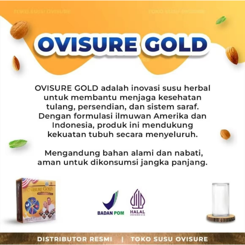ovisure gold official store Vitamin Tulang Dan Sendi Nyeri Otot Keram Kebas ovisure gold susu origin